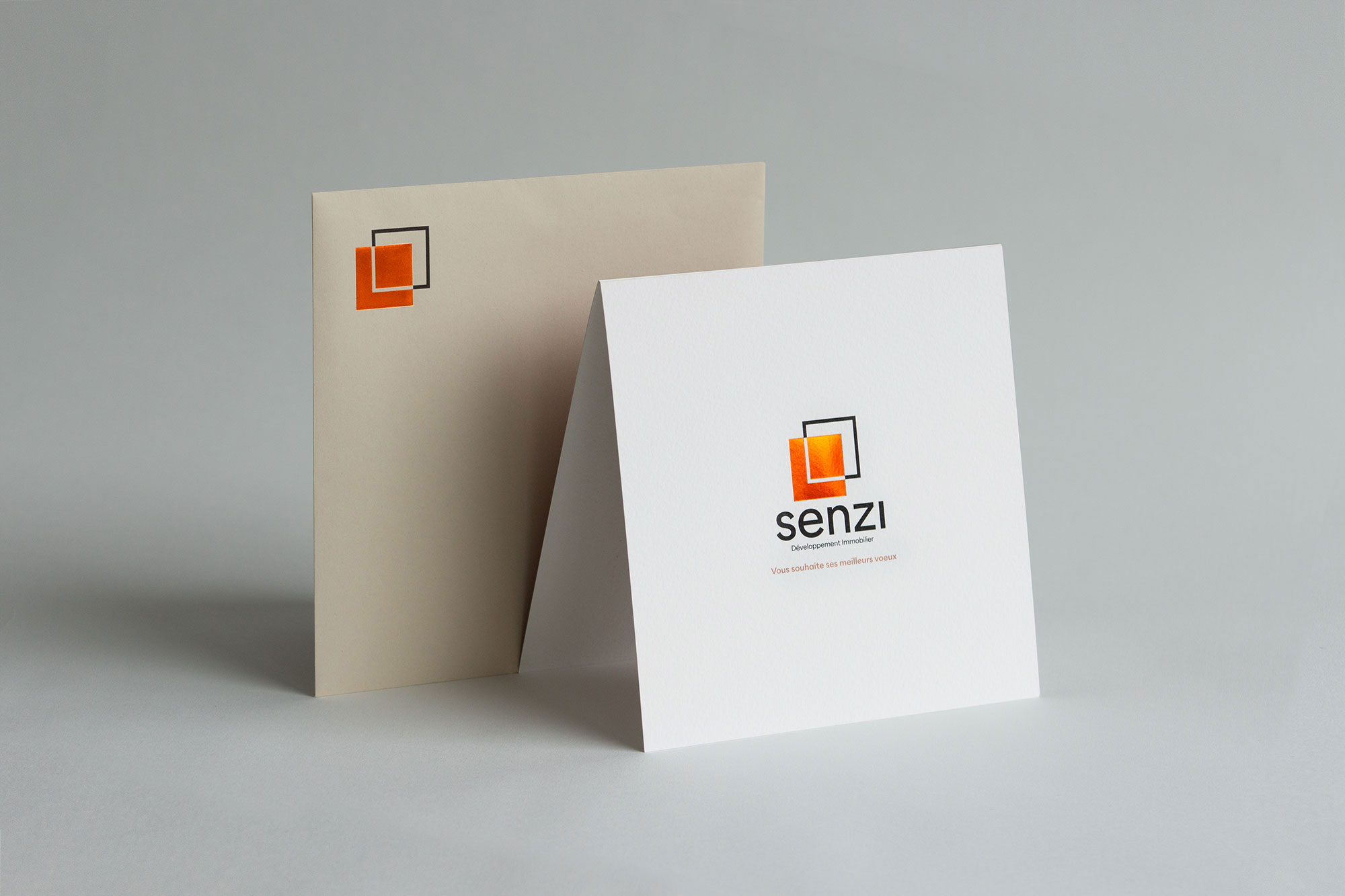 Packshot carte de voeux Senzi